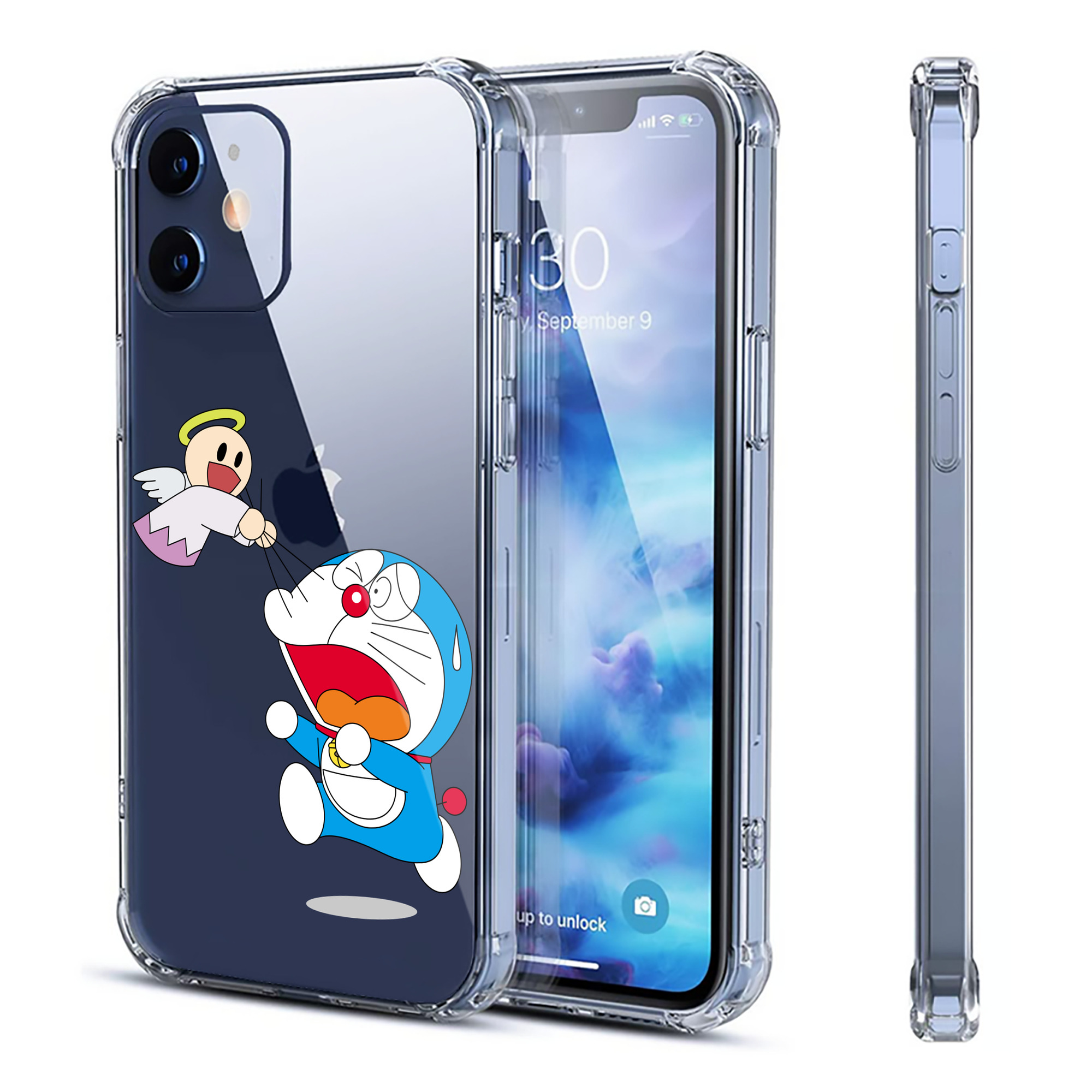 （画像用） ドラえもん Doraemon 【iPhone 12シリーズ対応】透明スマホケース（クリアソフトケース）